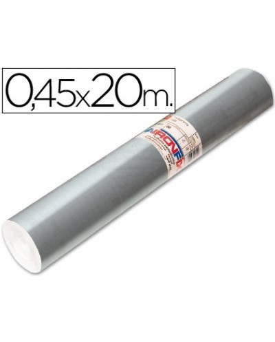 Rollo adhesivo aironfix especial plata 69193 rollo de 20 mt