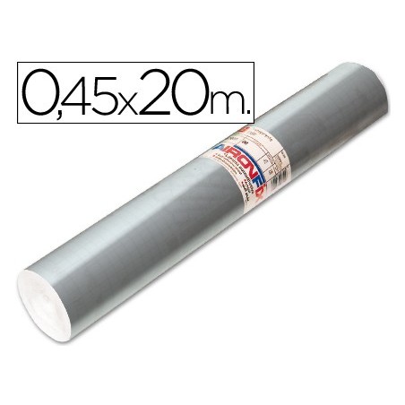 Rollo adhesivo aironfix especial plata 69193 rollo de 20 mt