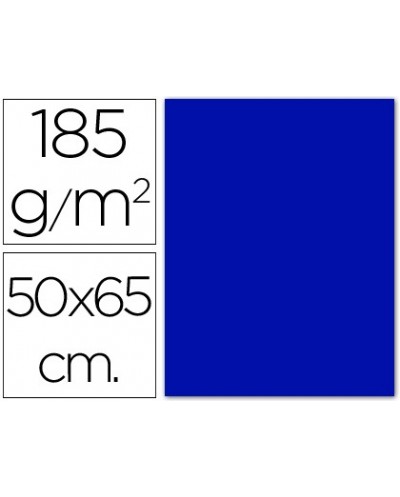 Cartulina guarro azul ultramar 50x65 cm 185 gr