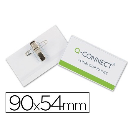 Identificador con pinza e imperdible q connect kf01567 54x90 mm