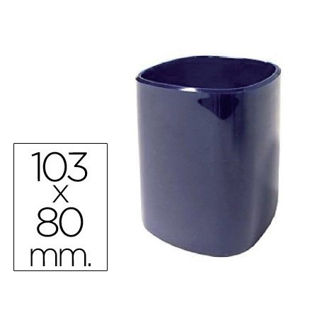 Cubilete portalapices 102 a plastico azul 103x80 mm