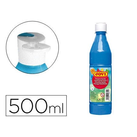 Tempera liquida jovi escolar 500 ml azul cyan