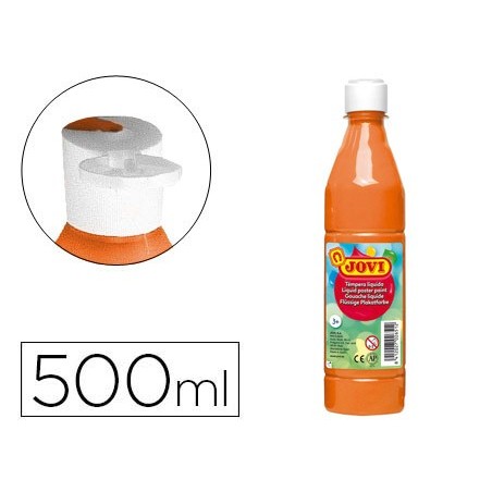 Tempera liquida jovi escolar 500 ml naranja