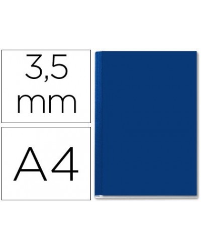 Tapa de encuadernacion channel rigida 35562 azul lomo aa capacidad 10 35 hojas