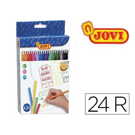 Rotulador jovi slim caja de 24 colores surtidos