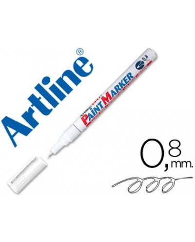 Rotulador artline marcador permanente ek 444 xf blanco punta redonda 08 mm metal caucho y plastico