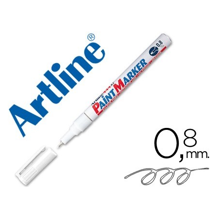Rotulador artline marcador permanente ek 444 xf blanco punta redonda 08 mm metal caucho y plastico