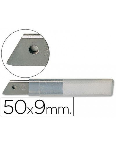 Repuesto cuter estrecho metalico q connect 05x9 mm blister de 10 cuchillas