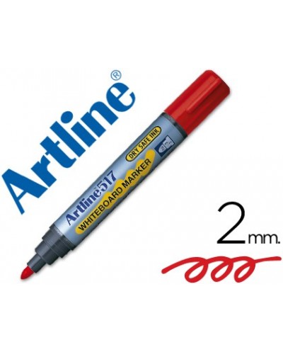 Rotulador artline pizarra ek 517 rojo punta redonda 2 mm tinta de bajo olor