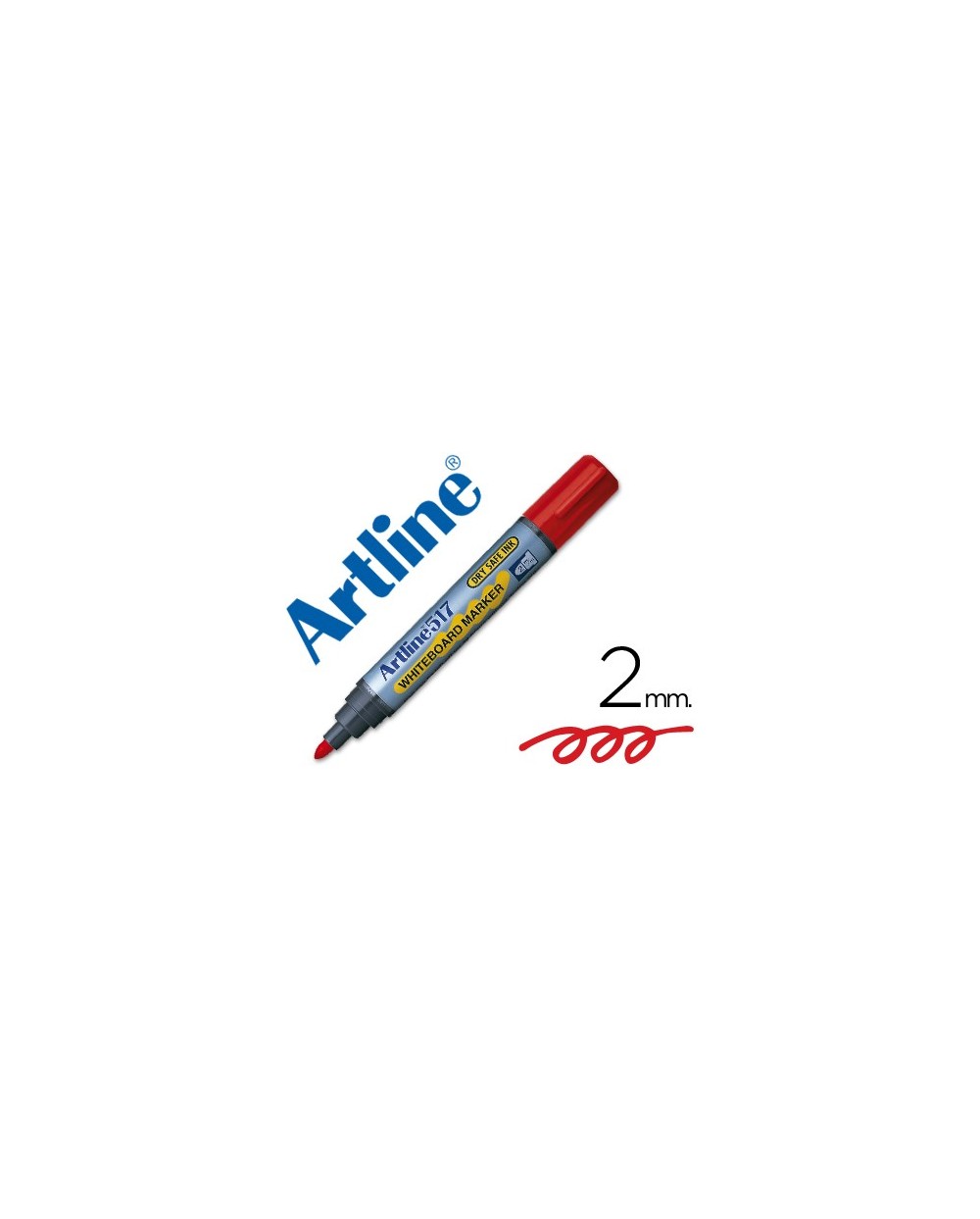 Rotulador artline pizarra ek 517 rojo punta redonda 2 mm tinta de bajo olor