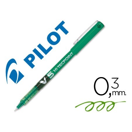 Rotulador pilot punta aguja v 5 verde 05 mm