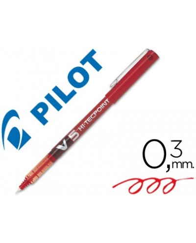 Rotulador pilot punta aguja v 5 rojo 05 mm