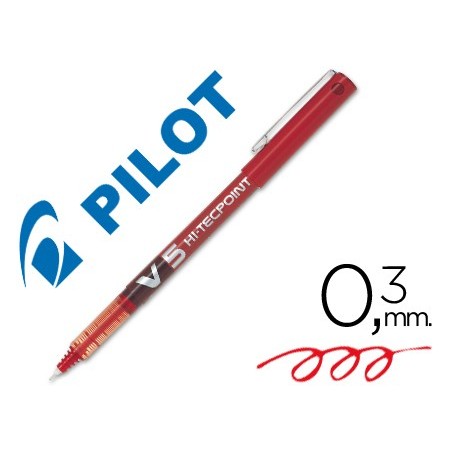 Rotulador pilot punta aguja v 5 rojo 05 mm