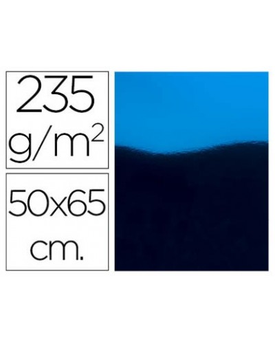 Cartulina liderpapel 50x65 cm 235g m2 metalizada azul