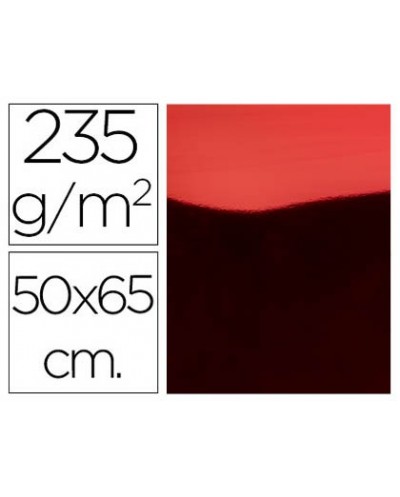 Cartulina liderpapel 50x65 cm 235g m2 metalizada rojo
