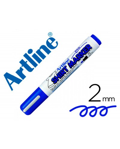 Rotulador artline camiseta ekt 2 azul punta redonda 2 mm para uso en camisetas