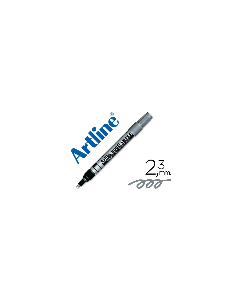 Rotulador artline marcador permanente tinta metalica ek 900 plata punta redonda 23 mm