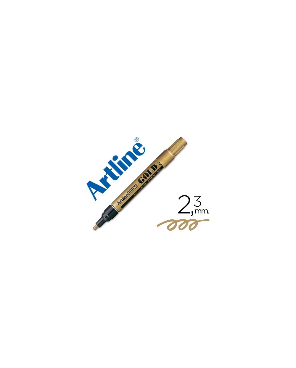 Rotulador artline marcador permanente tinta metalica ek 900 oro punta redonda 23 mm