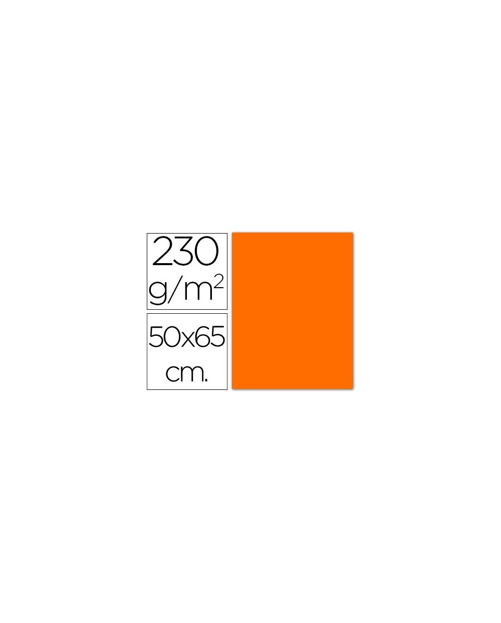 Cartulina fluorescente naranja 50x65 cm