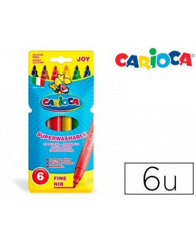 Rotulador carioca joy caja de 6 colores