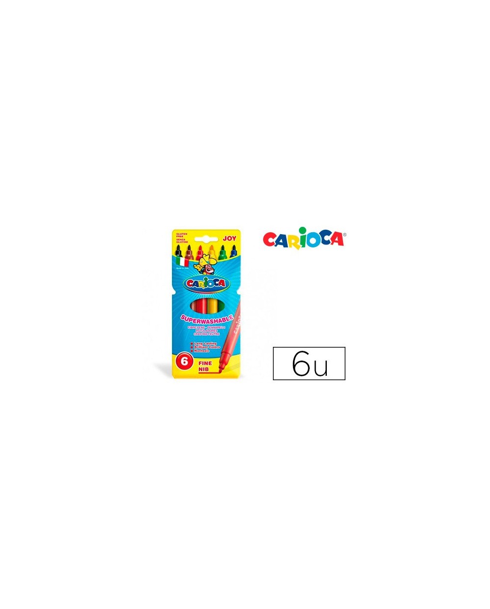 Rotulador carioca joy caja de 6 colores