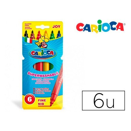 Rotulador carioca joy caja de 6 colores