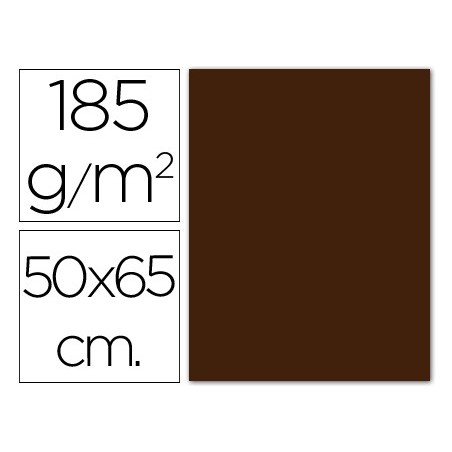 Cartulina guarro marron chocol 50x65 cm 185 gr