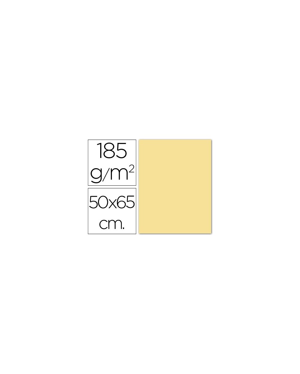 Cartulina guarro crema 50x65 cm 185 gr