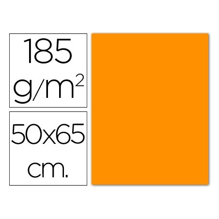 Cartulina guarro naranja 50x65 cm 185 gr