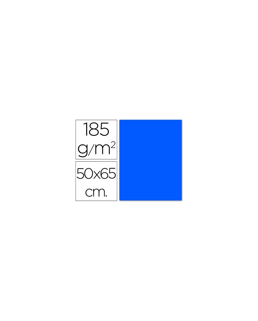 Cartulina guarro azul mar 50x65 cm 185 gr