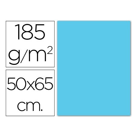Cartulina guarro azul cielo 50x65 cm 185 gr
