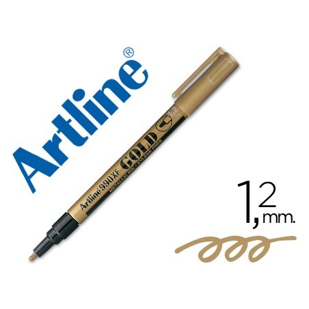 Rotulador artline marcador permanente punta metalica ek 990 oro punta redonda 12 mm