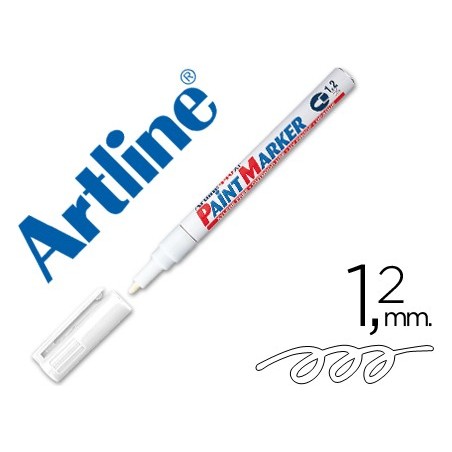 Rotulador artline marcador permanente ek 440 xf blanco punta redonda 12 mm metal caucho y plastico
