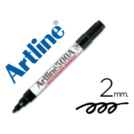 Rotulador artline pizarra ek 500 negro punta redonda 2 mm recargable