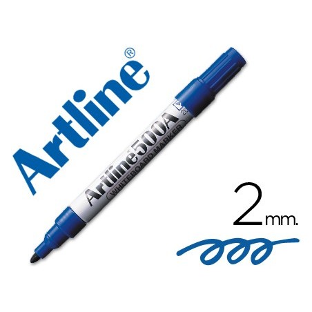 Rotulador artline pizarra ek 500 azul punta redonda 2 mm recargable