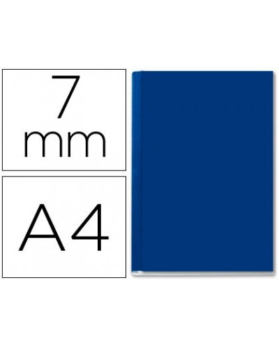 Tapa de encuadernacion channel rigida 35567 azul lomo a capacidad 36 70 hojas