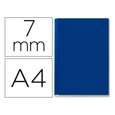 Tapa de encuadernacion channel rigida 35567 azul lomo a capacidad 36 70 hojas