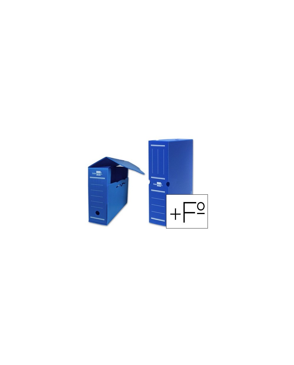 Caja archivo definitivo plastico liderpapel azul 387x275x105 mm