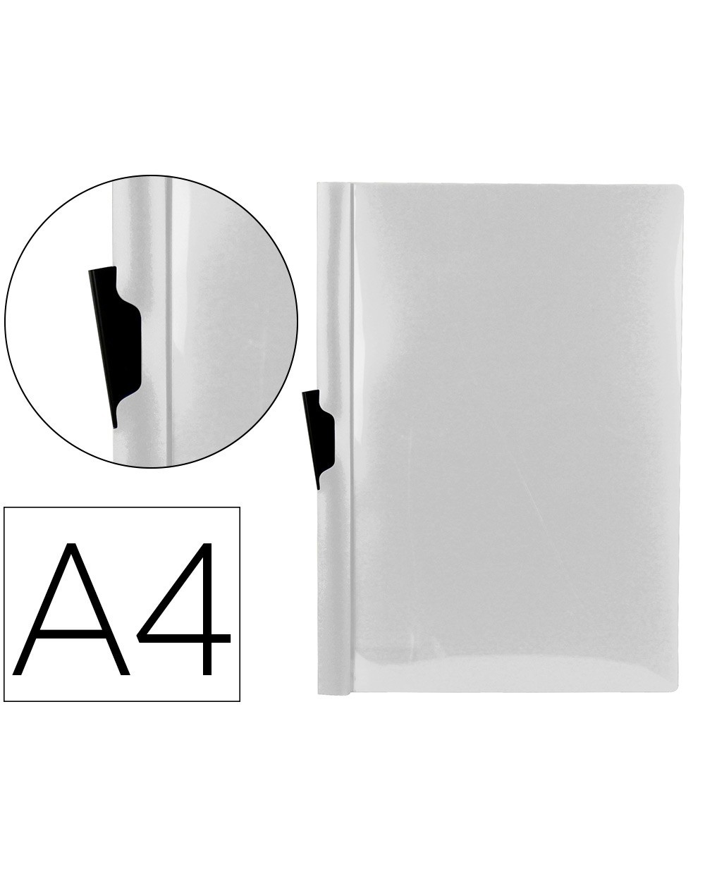 Carpeta liderpapel dossier pinza lateral polipropileno din a4 transparente 30 hojas pinza deslizante