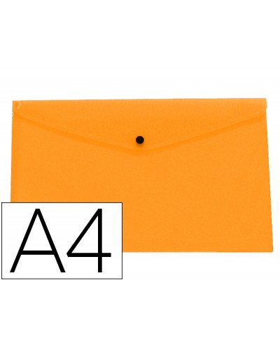 Carpeta liderpapel dossier broche polipropileno din a4 naranja fluor opaco 50 hojas