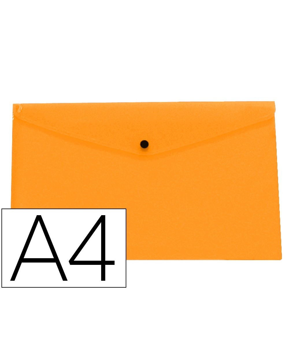 Carpeta liderpapel dossier broche polipropileno din a4 naranja fluor opaco 50 hojas