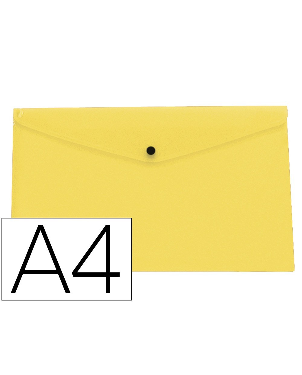 Carpeta liderpapel dossier broche polipropileno din a4 amarillo fluor opaco 50 hojas