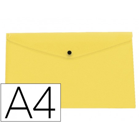 Carpeta liderpapel dossier broche polipropileno din a4 amarillo fluor opaco 50 hojas