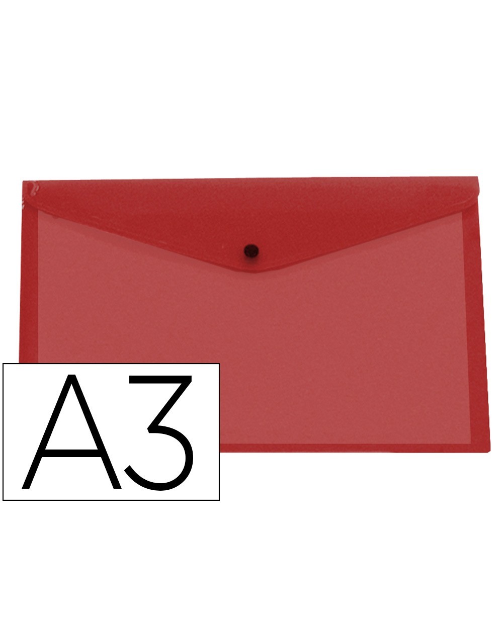 Carpeta liderpapel dossier broche 44243 polipropileno din a3 rojo translucido