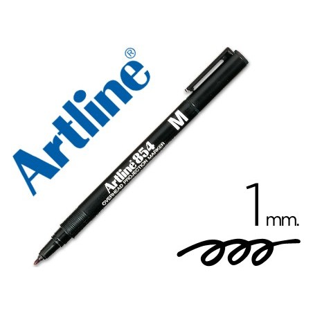 Rotulador artline retroproyeccion punta fibra permanente ek 854 negro punta redonda 1 mm