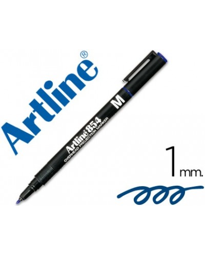 Rotulador artline retroproyeccion punta fibra permanente ek 854 azul punta redonda 1 mm