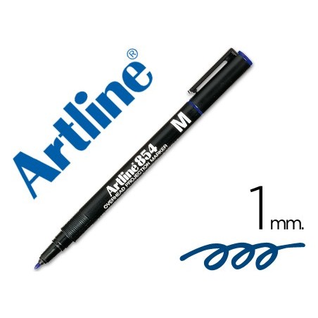 Rotulador artline retroproyeccion punta fibra permanente ek 854 azul punta redonda 1 mm