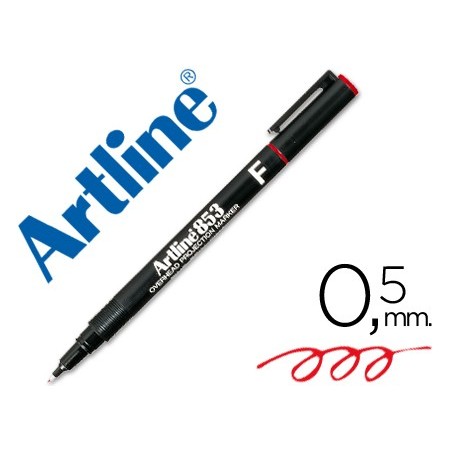 Rotulador artline retroproyeccion punta fibra permanente ek 853 rojo punta redonda 05 mm