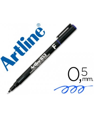 Rotulador artline retroproyeccion punta fibra permanente ek 853 azul punta redonda 05 mm