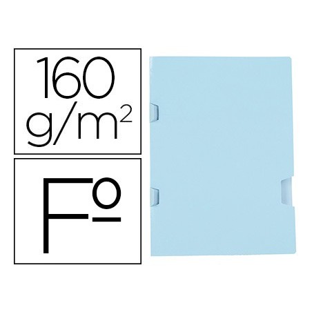 Subcarpeta liderpapel folio azul tres uneros plastificada 160g m2